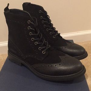 Joseph Abboud Perry Black Grain Boots Sz 8,5